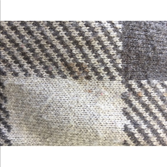 Dockers Men Crew Neck Sweater Check Houndstooth Print Med Grey Taupe - Picture 4 of 15